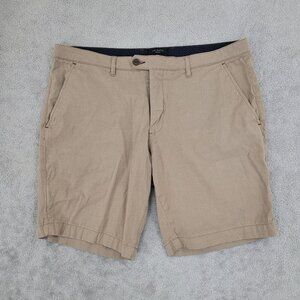 Ted Baker London Mens Khaki Chino Shorts Size 38x9 Cotton Blend